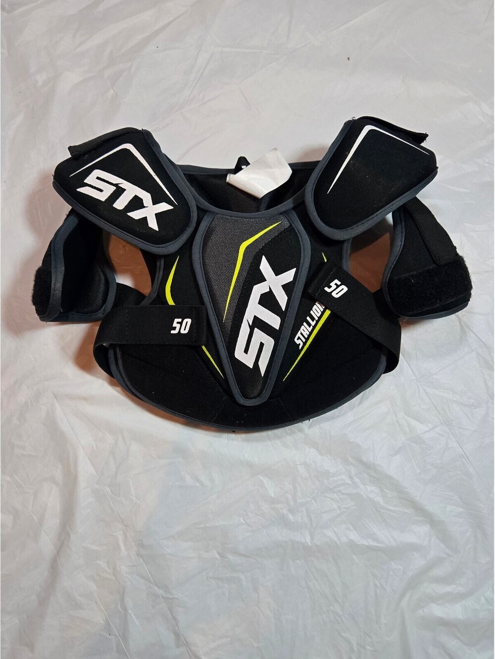 STX Stallion 50 Lacrosse Shoulder Pads Small S Black Yellow